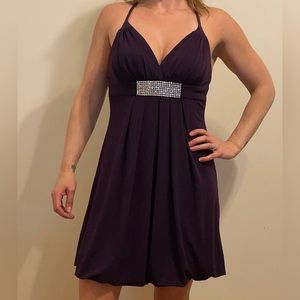 X scape by Joanna Chen Size 2 Purple Formal Dress with Embellishment